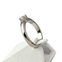 Solitaire d'occasion or 750 blanc diamant
