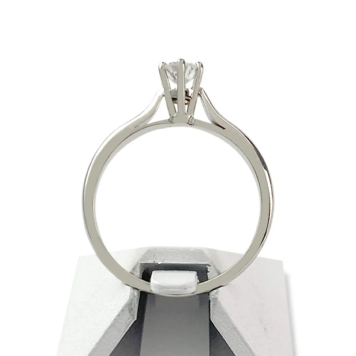 Solitaire d'occasion or 585 blanc diamant