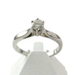 Solitaire d'occasion or 585 blanc diamant