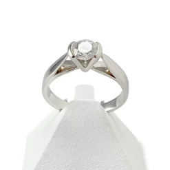 Solitaire d'occasion or 750 blanc diamant