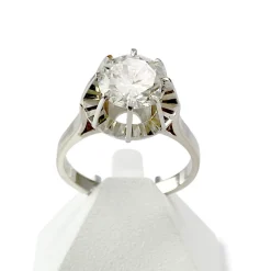 Solitaire d'occasion or 750 blanc platine diamant