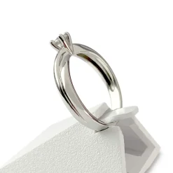 Solitaire d'occasion or 750 blanc diamant 0.15 carat
