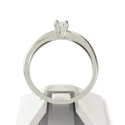 Solitaire d'occasion or 750 blanc diamant 0.15 carat