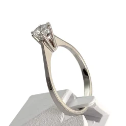 Solitaire d'occasion or 750 blanc diamant