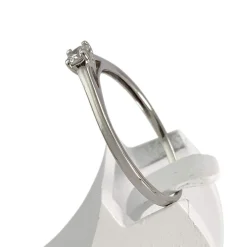 Solitaire d'occasion or 375 blanc diamant