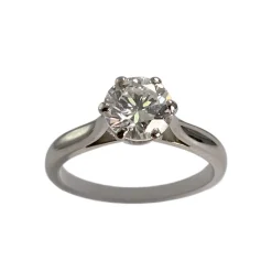 Solitaire d'occasion or 750 blanc diamant