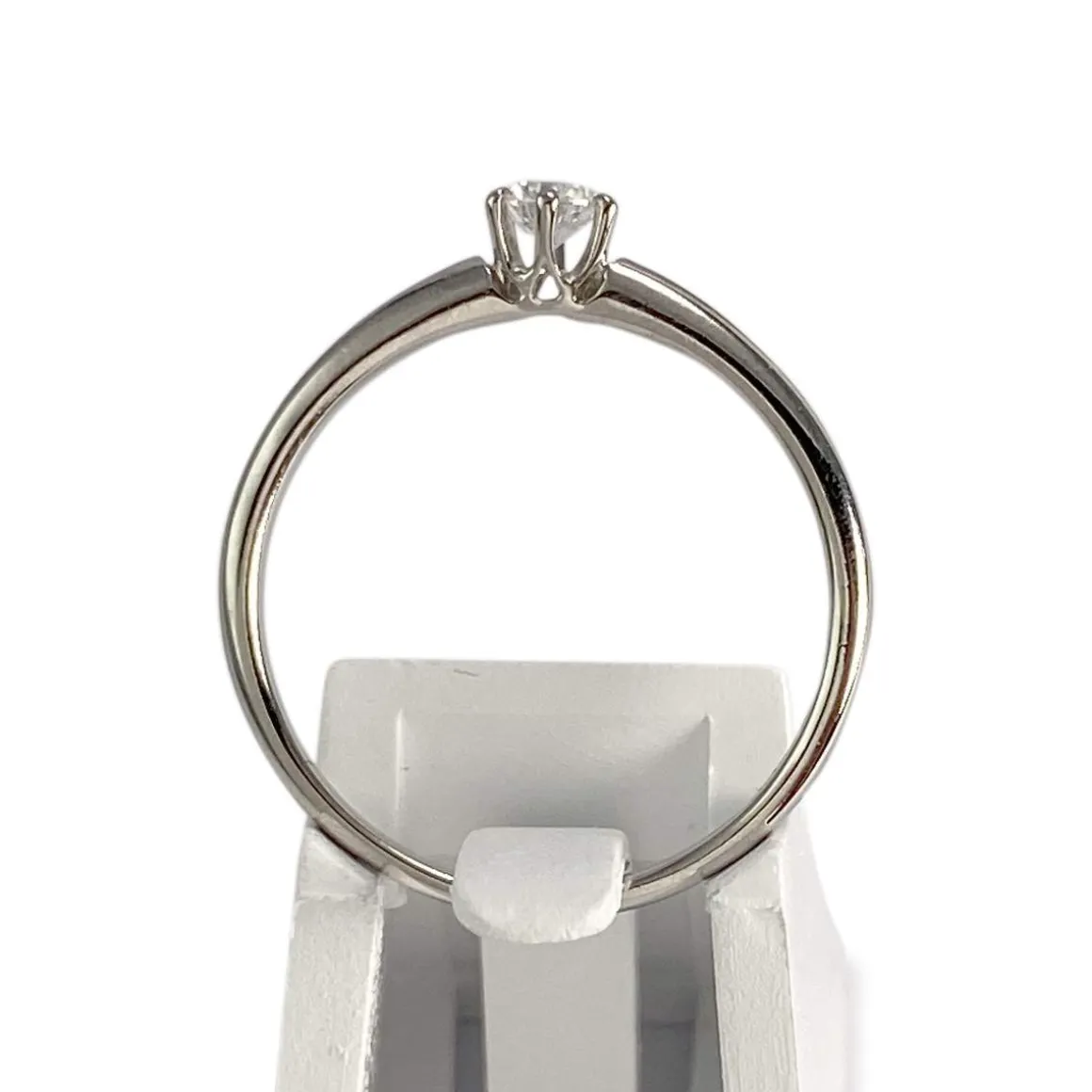 Solitaire d'occasion or 750 blanc diamant