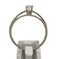 Solitaire d'occasion or 375 blanc diamant