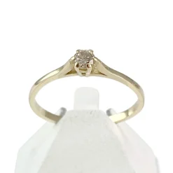 Solitaire d'occasion or 750 jaune diamant