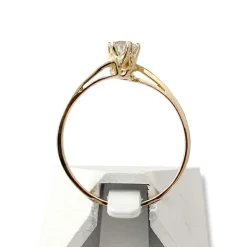Solitaire d'occasion or 750 jaune  zirconia