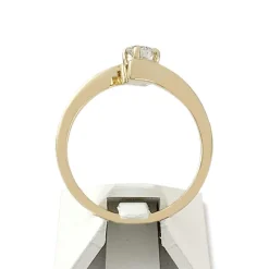 Solitaire d'occasion or 750 jaune diamant 0.25 carat