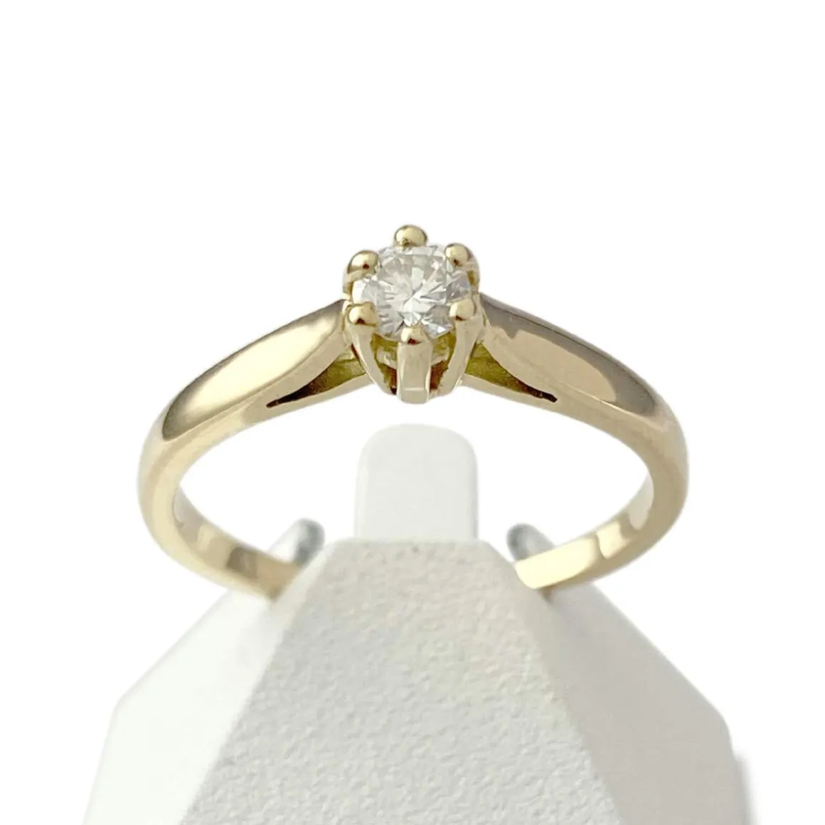 Solitaire d'occasion or 750 jaune diamant