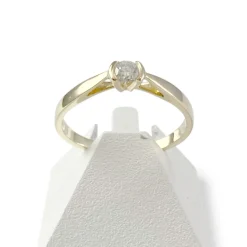 Solitaire d'occasion or 750 jaune diamant