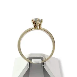 Solitaire d'occasion or 750 jaune diamant