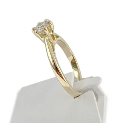 Solitaire d'occasion or 750 jaune diamant