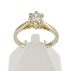 Solitaire d'occasion or 750 jaune diamant