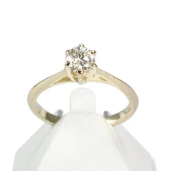 Solitaire d'occasion or 750 jaune diamant