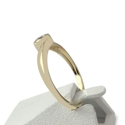 Solitaire d'occasion or 750 jaune diamant