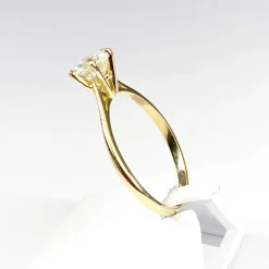Solitaire d'occasion or 750 jaune diamant