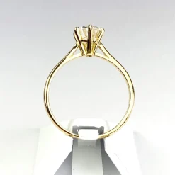 Solitaire d'occasion or 750 jaune diamant