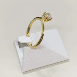 Solitaire d'occasion or 750 jaune diamant