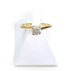 Solitaire d'occasion or 750 jaune diamant