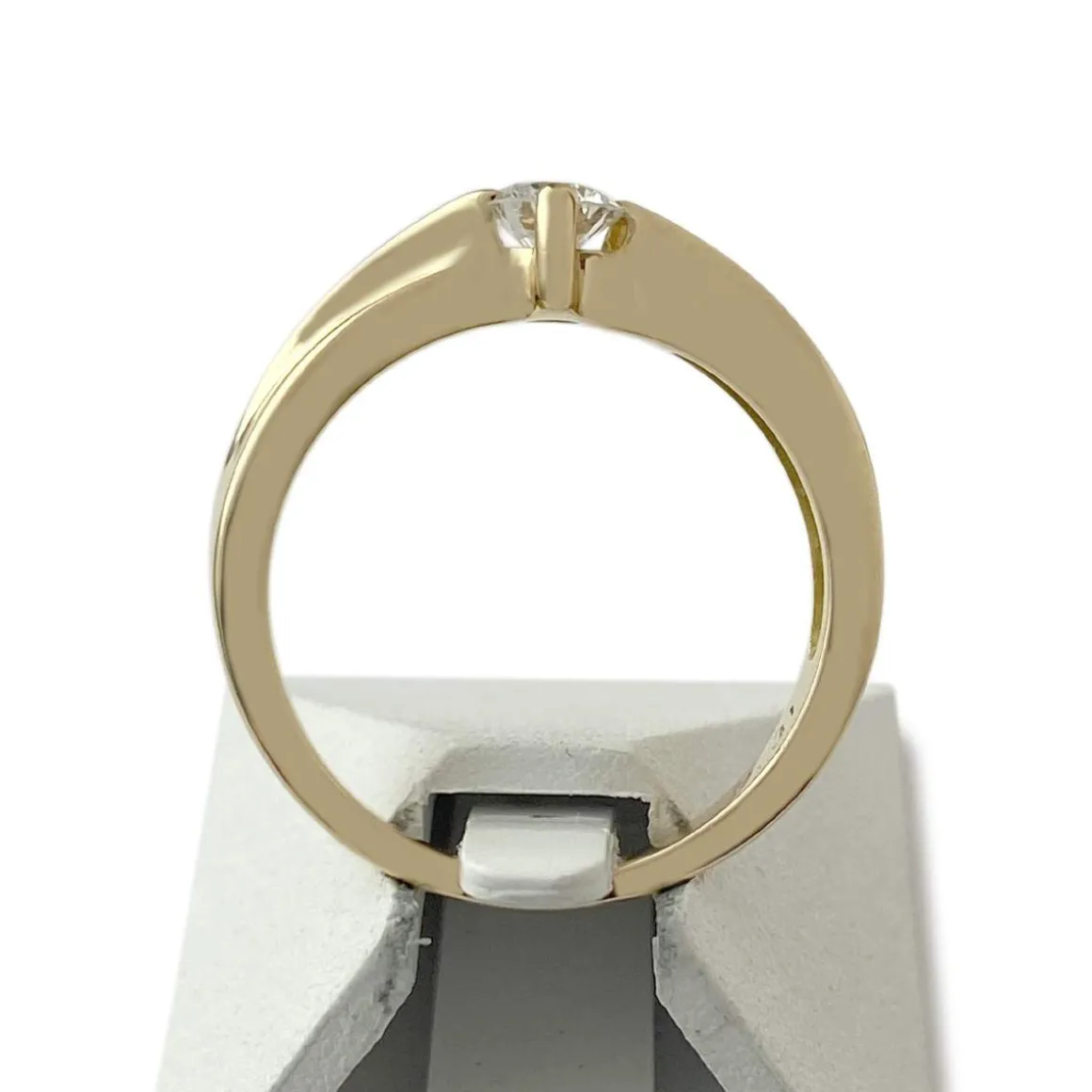 Solitaire d'occasion or 750 jaune diamant