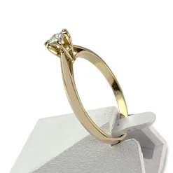 Solitaire d'occasion or 750 jaune diamant