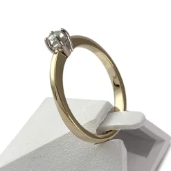 Solitaire d'occasion or 750 jaune diamant