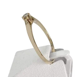 Solitaire d'occasion or 750 jaune diamant