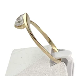 Solitaire d'occasion or 750 jaune oxyde de zirconium