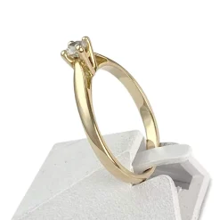 Solitaire d'occasion or 750 jaune diamant
