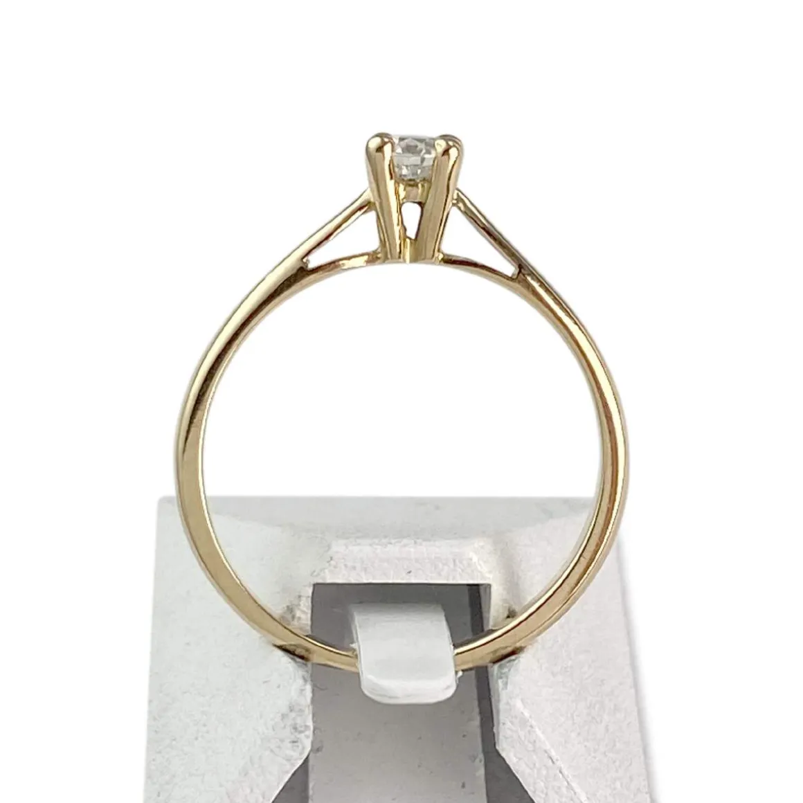 Solitaire d'occasion or 750 jaune diamant