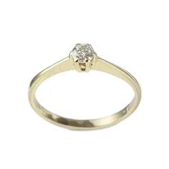 Solitaire d'occasion or 585 jaune diamant