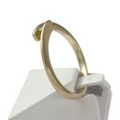 Solitaire d'occasion or 750 jaune diamant