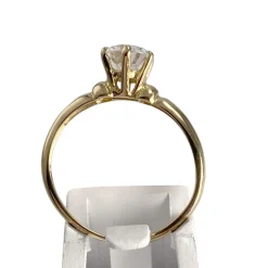 Solitaire d'occasion or 750 jaune zirconia