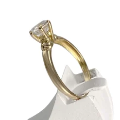 Solitaire d'occasion or 750 jaune zirconia