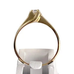 Solitaire d'occasion or 750 jaune diamant