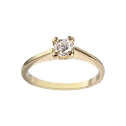 Solitaire d'occasion or 750 jaune diamant