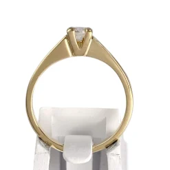 Solitaire d'occasion or 750 jaune diamant