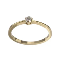 Solitaire d'occasion or 750 jaune diamant