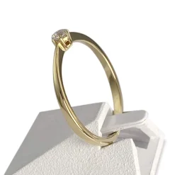 Solitaire d'occasion or 750 jaune diamant