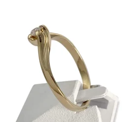 Solitaire d'occasion or 750 jaune diamant