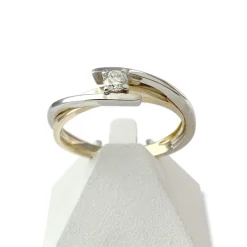 Solitaire d'occasion 2 ors 750 diamant