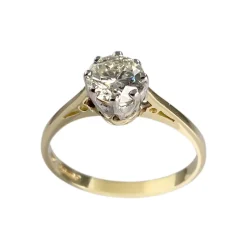 Solitaire d'occasion 2 ors 750 diamant