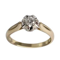 Solitaire d'occasion 2 ors 750 diamant