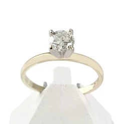 solitaire d'occasion 2 ors 585 diamant 0,60 carat