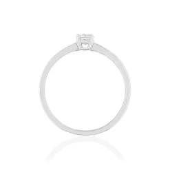 Solitaire or blanc 750 diamant 0.29 carat h/si