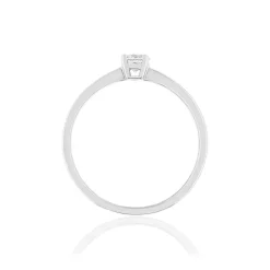 Solitaire or blanc 750 diamant 0.23 carat H/P1