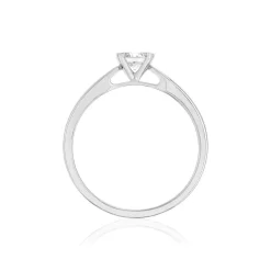 Solitaire or 750 blanc diamant HP1 0.25 carat